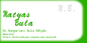 matyas bula business card